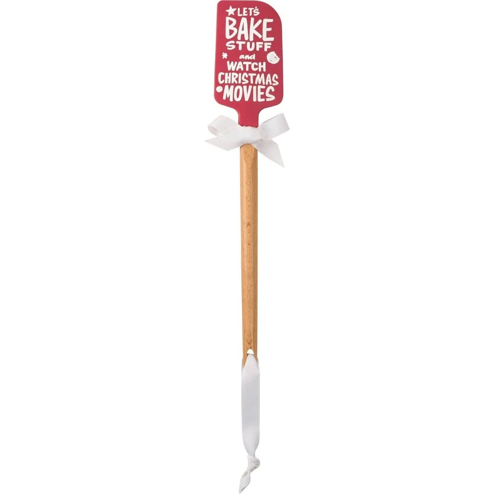 2pc Primitives By Kathy Let's Bake Stuff And Watch Movies Spatula Christmas